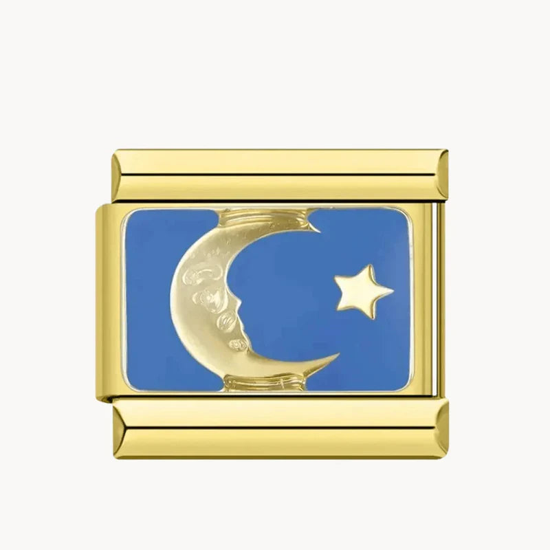 Moon On Blue Background