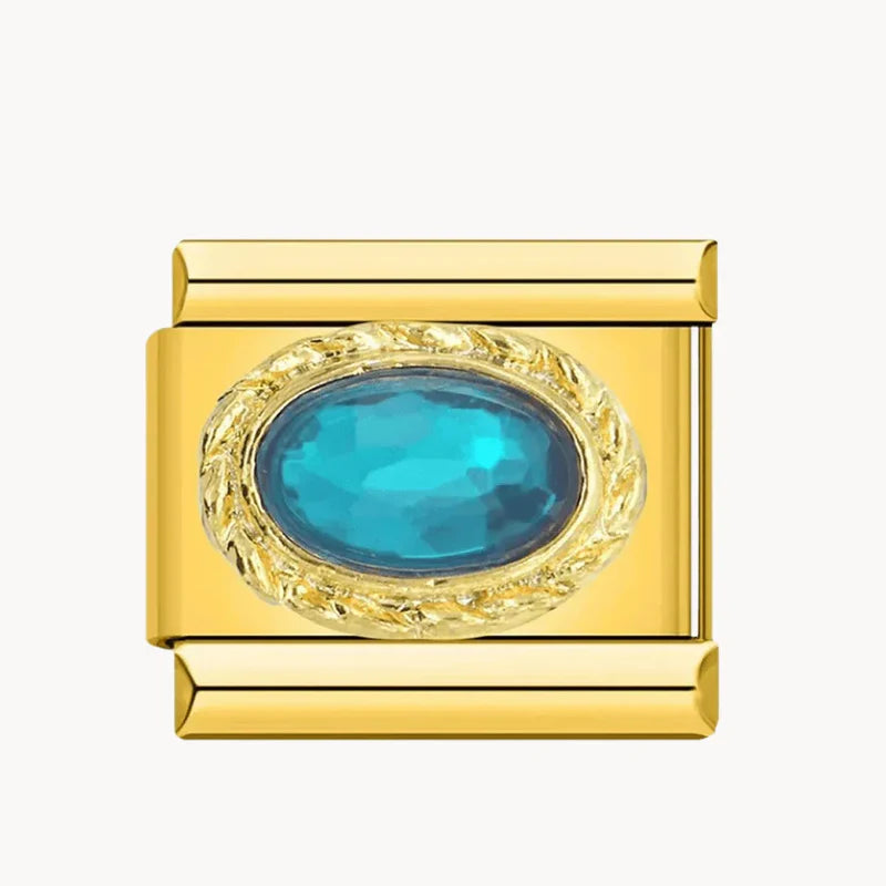 Blue Stone On Gold