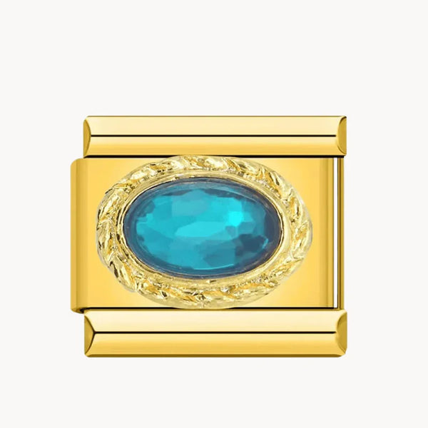 Blue Stone On Gold