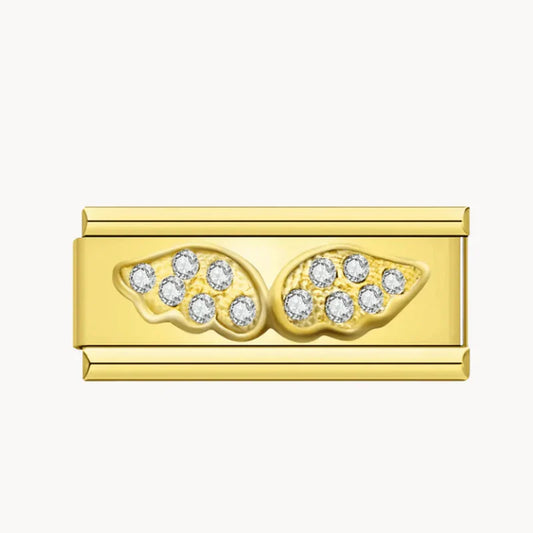 Double Golden Wings Charm