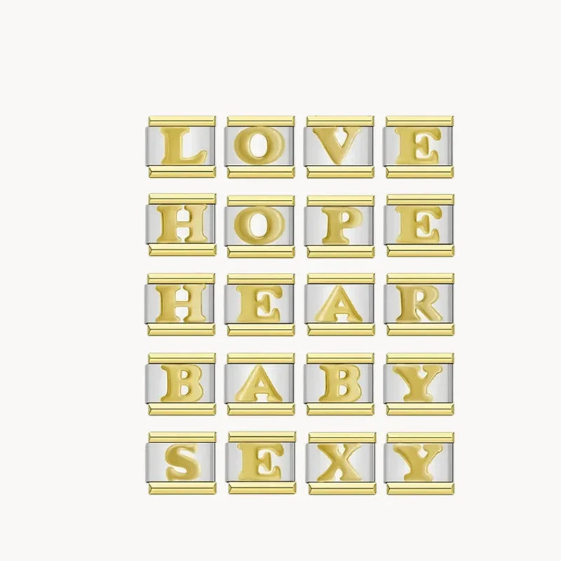 Gold Letters With Silver/Gold Background