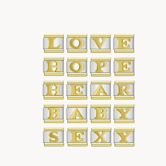 Gold Letters With Silver/Gold Background
