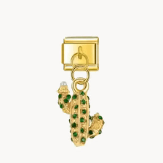 Golden Cactus Pendant