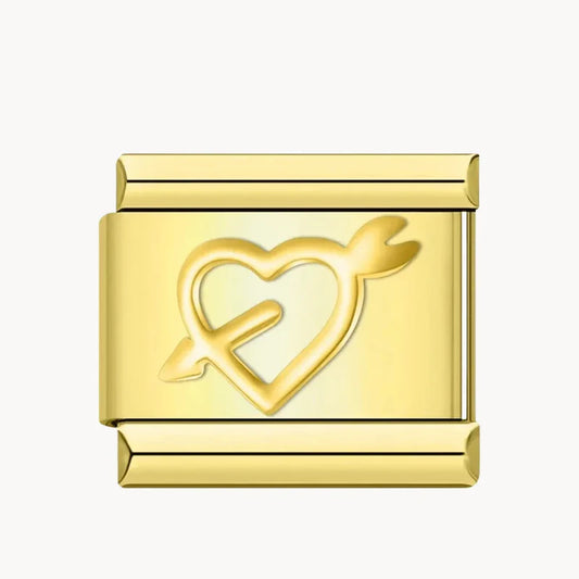 Heart With Silver & Gold Arrow