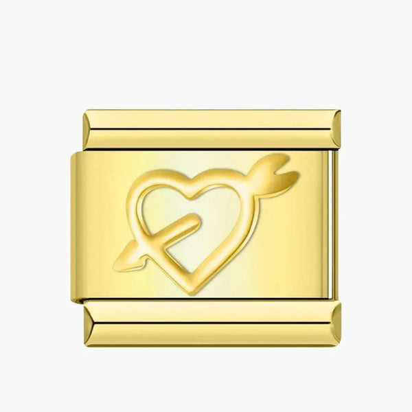 Heart With Silver & Gold Arrow