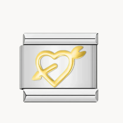 Heart With Silver & Gold Arrow