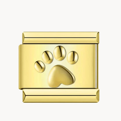 Silver, Gold And Pink Paw