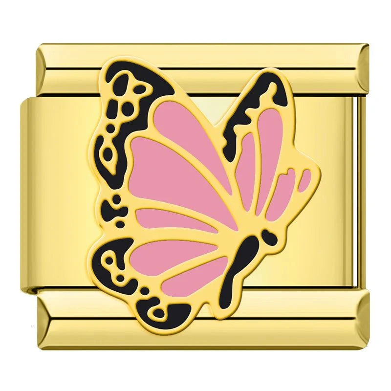 Pink Butterfly - Gold